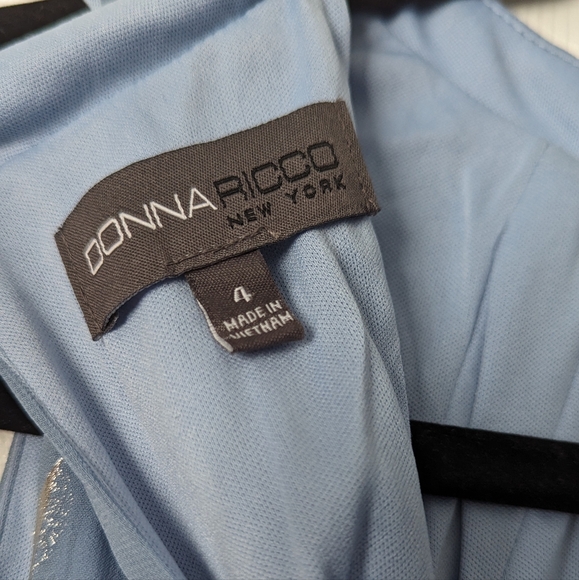 DONNA RICCO — Foil Polka Dot Sleeveless Tiered Maxi Dress - Picture 6 of 7